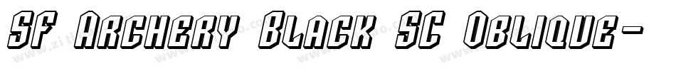 SF Archery Black SC Oblique字体转换